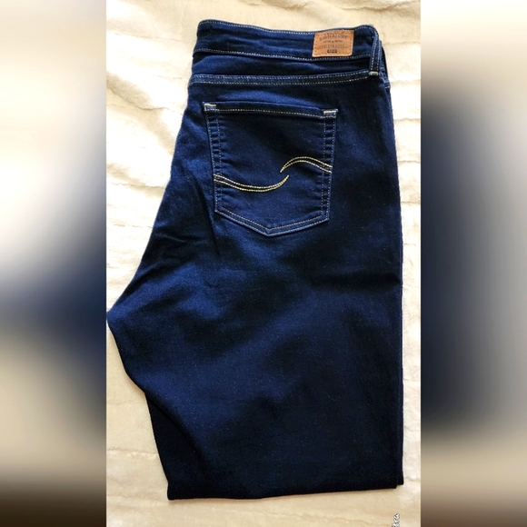 LEVI STRAUSS SIGNATURE GOLD Mid Rise Dark Wash Skinny Jeans SZ 16 - Picture 5 of 8